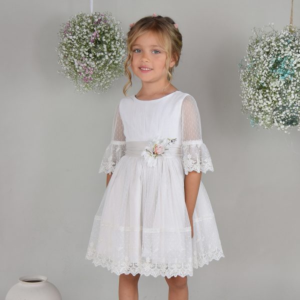 Vestido Niña Vintage Margarita Manga Francesa