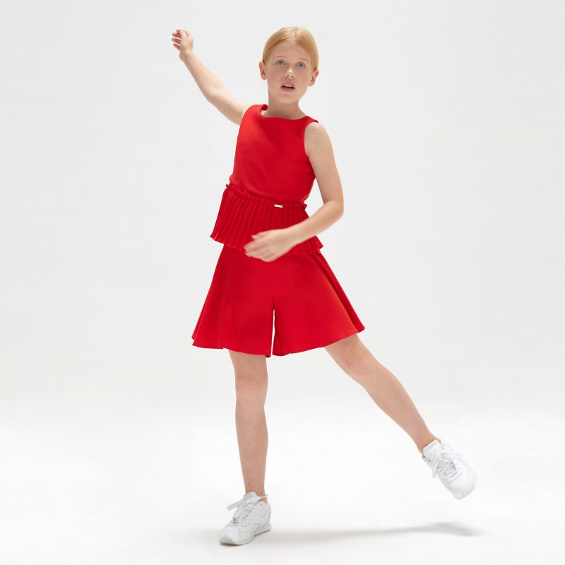 conjunto niña rojo