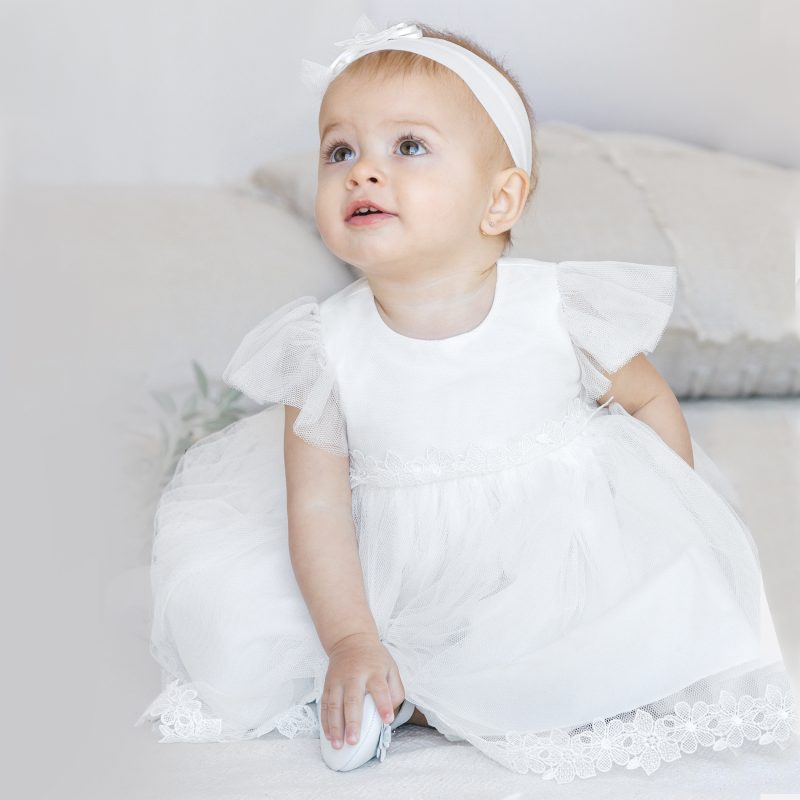 vestido bebe niña bordado floral