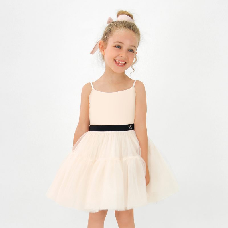 vestido niña tul rosa